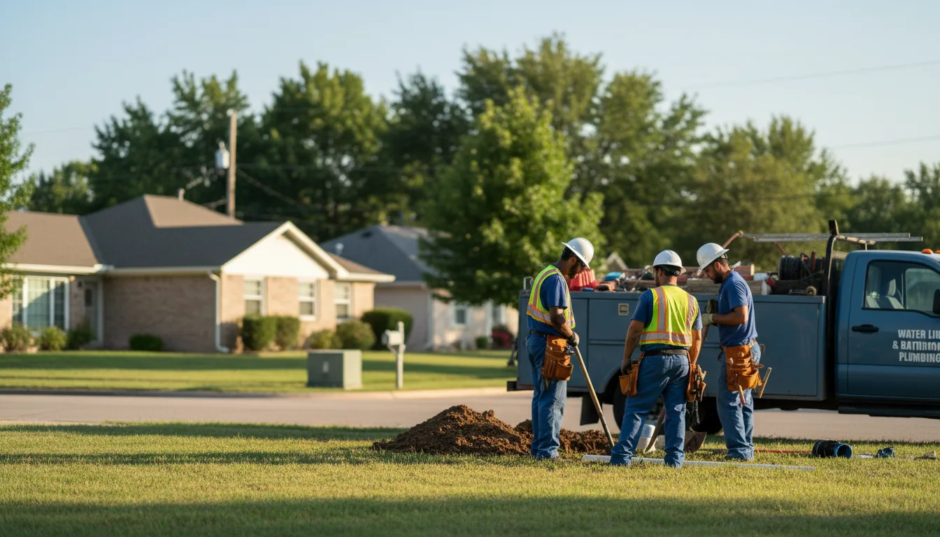 Residential water line and bathroom plumbing service in Durant, MS